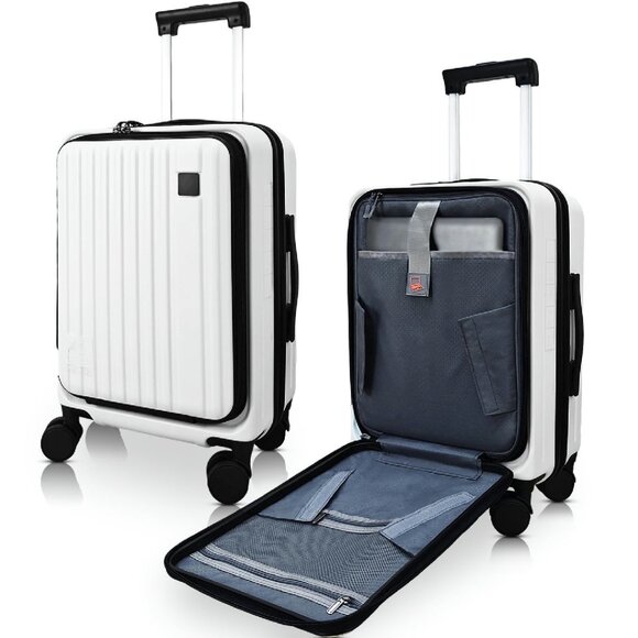20 Inch Expandable Carry On Luggage with Laptop Compartment & TSA Lock